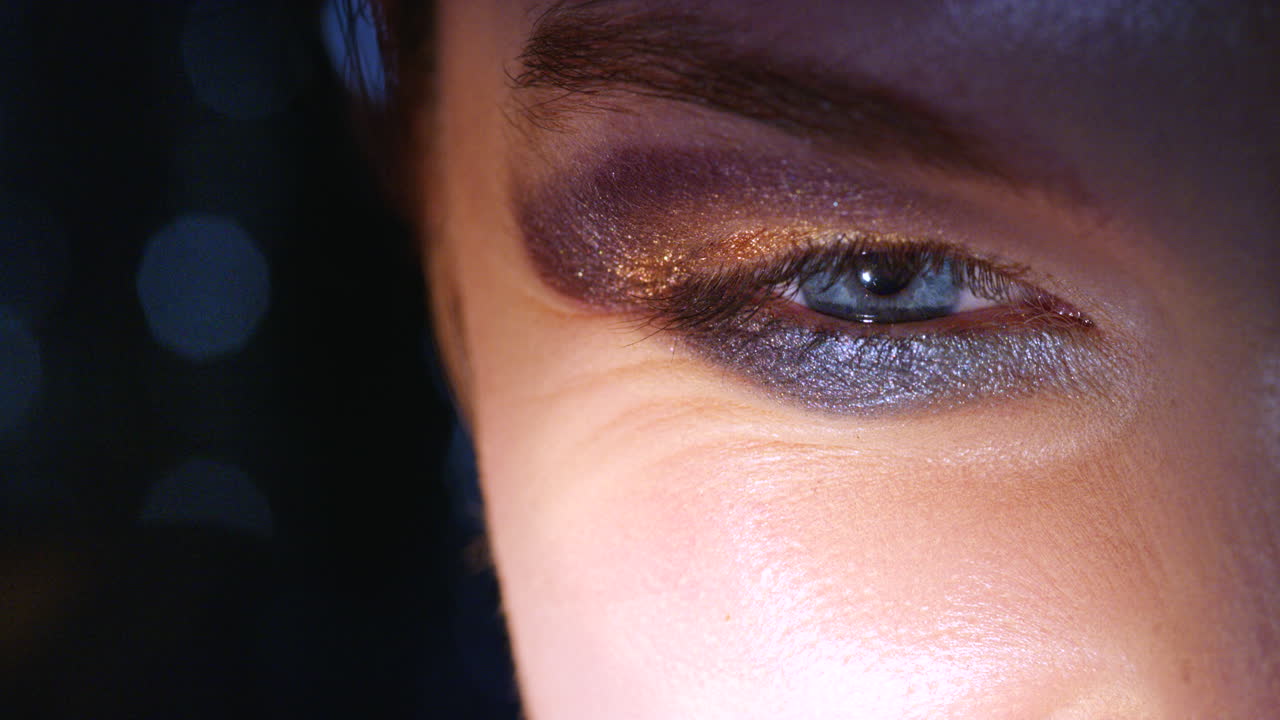 Makeup, woman eye and glamour cosmetics beauty