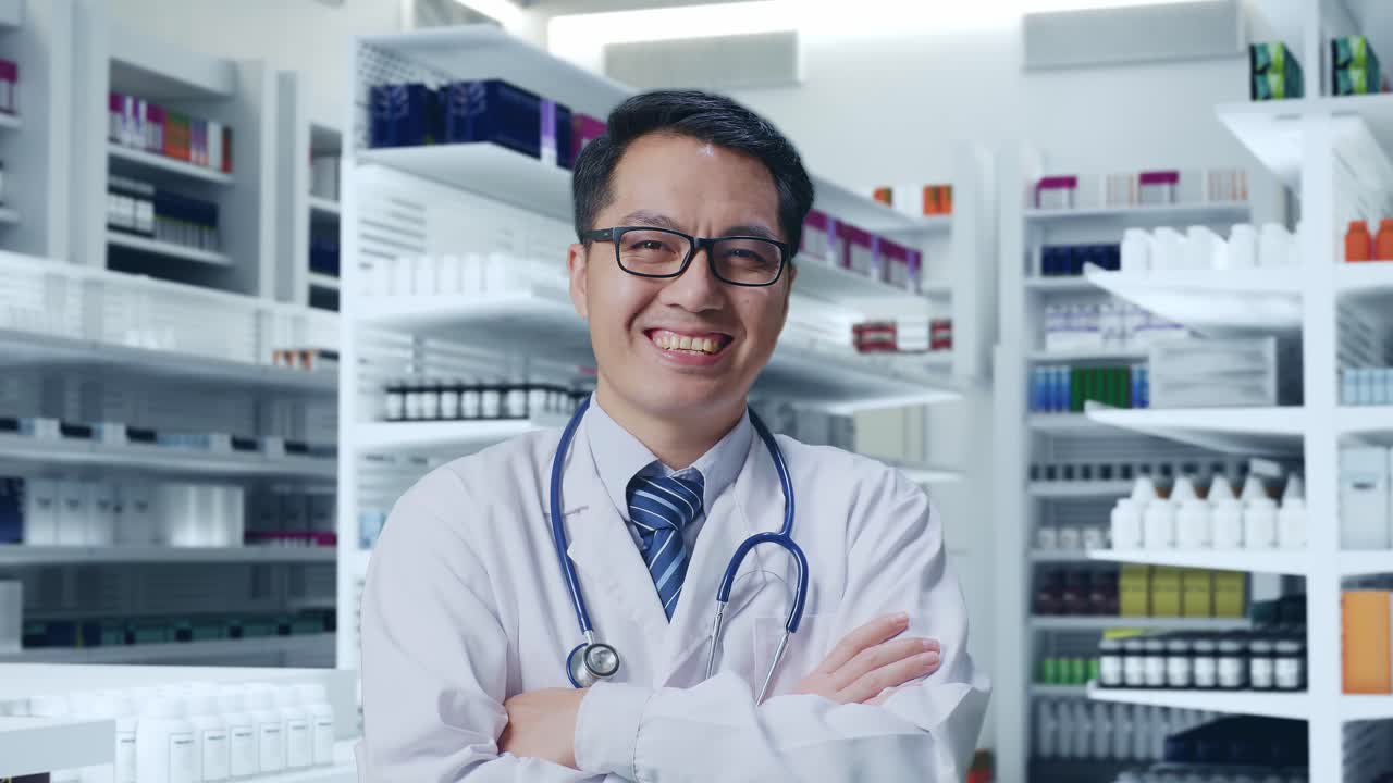 약국에서 웃는 약사