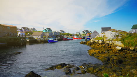 Peggy’s Cove in Nova Scotia, Canada. Charming fishing village with an iconic lighthouse.
Rugged granite rocks, colorful houses, and stunning views of the Atlantic. Peace, history, and natural beauty.
