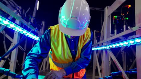 technician working in a high-tech facility