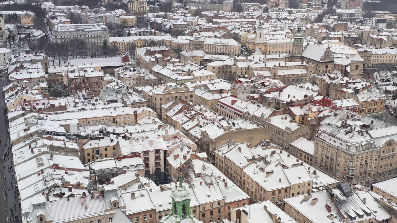 눈 인 도시 풍경