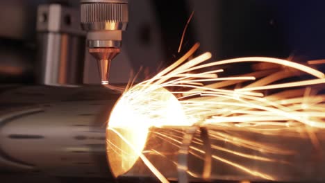 cnc laser and gas cutting of metal, modern industrial technology.