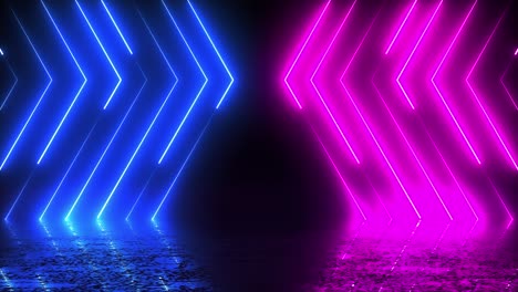 abstract neon glowing lights stage video background loop 4k