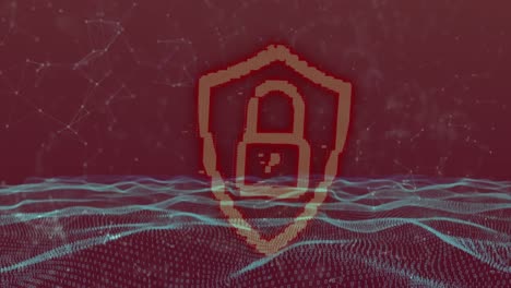 animación del candado de seguridad y procesamiento de datos