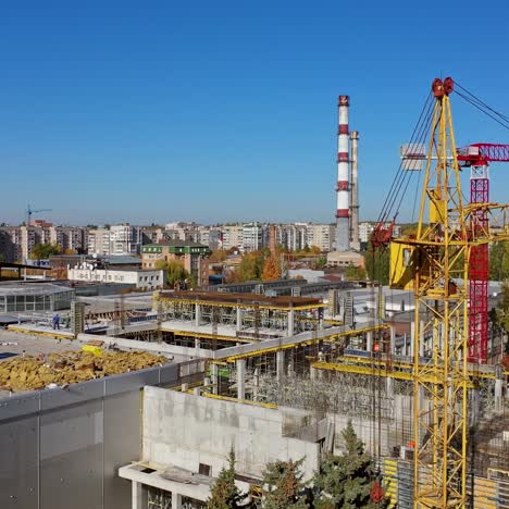 construction site shot from above