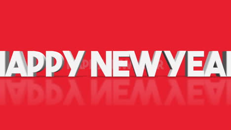 Rolling-Happy-New-Year-text-on-red-gradient