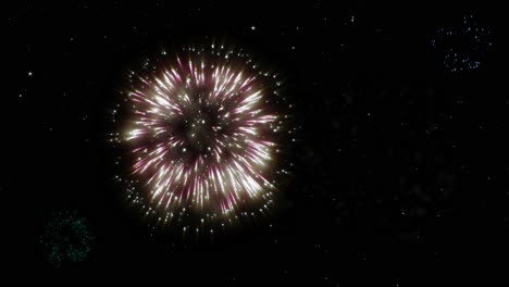espectáculo de fuegos artificiales coloridos en el cielo nocturno