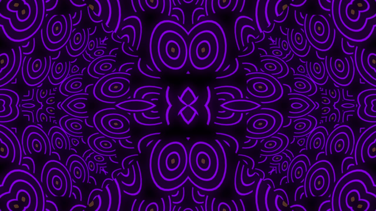 Loop di caleidoscopio geometrico viola astratto dinamico