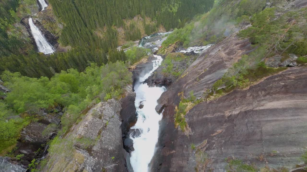 noruega låtefoss cascada drone tiro buceo fpv | dron dji