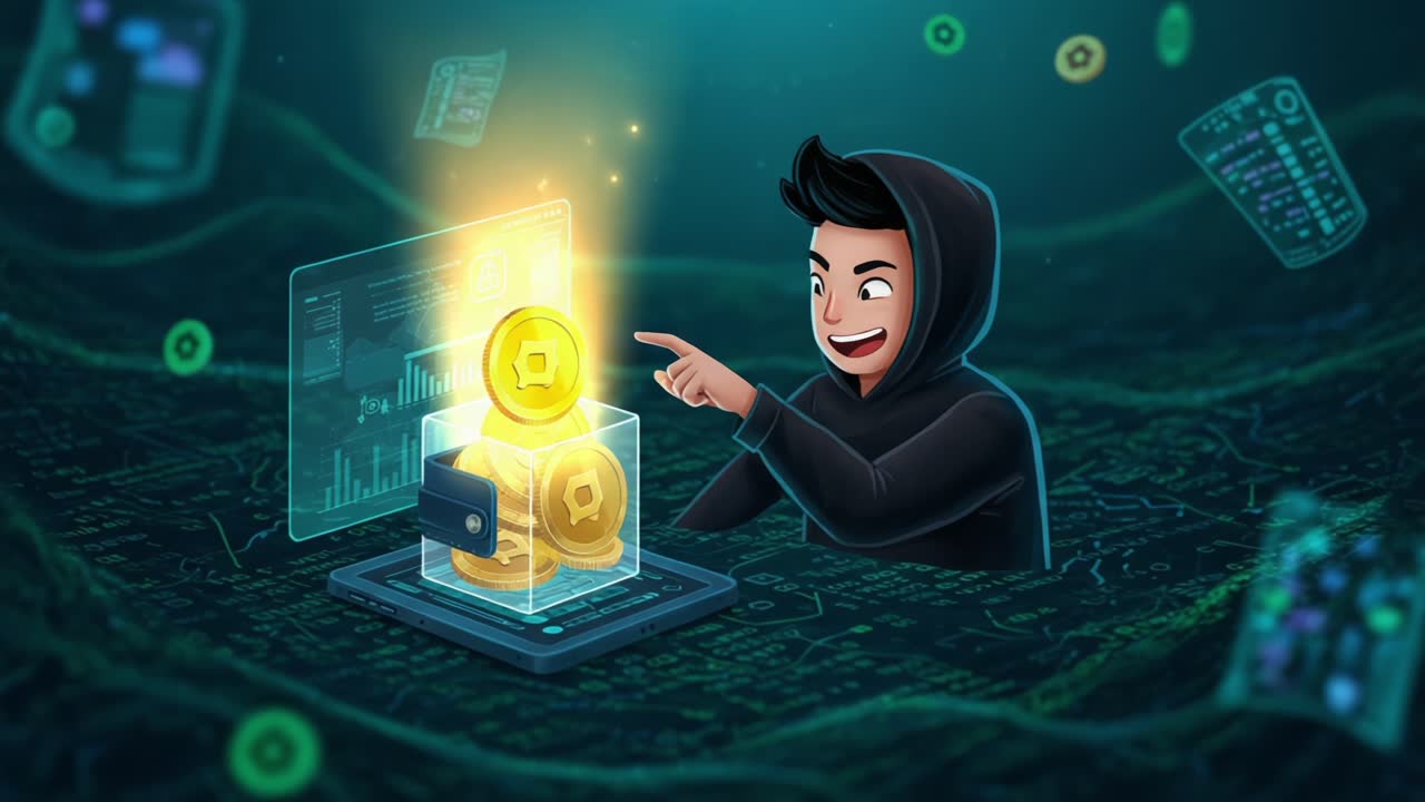 A Young Innovator Engages with Cryptocurrency Technology: Highlighting the Excitement of Digital Currency and Blockchain Through Interactive Digital Art