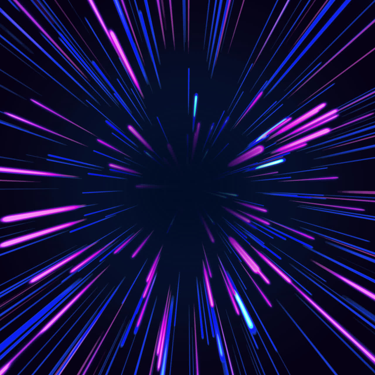 Abstract Neon Hyperspace Light Tunnel Background