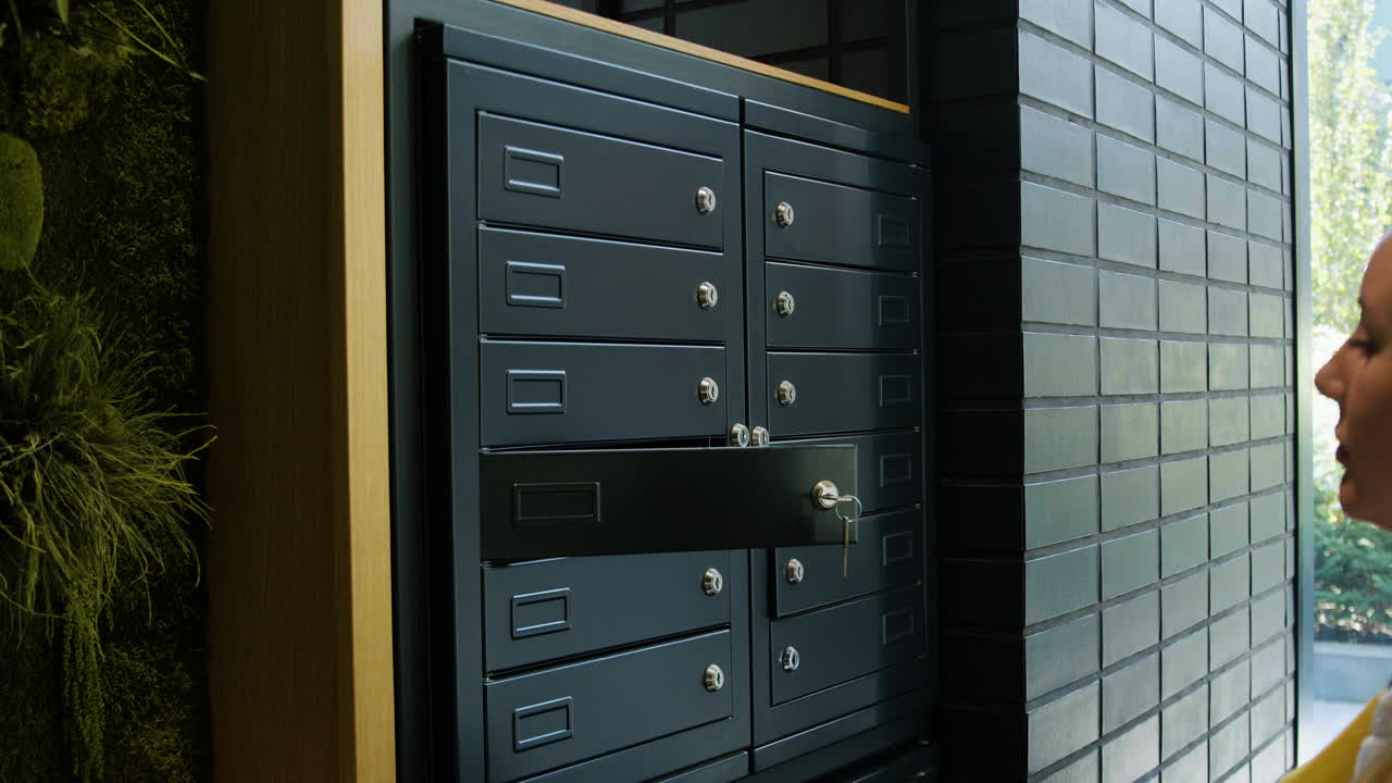 호텔 에서 일 하는 금발 리셉션 직원 의 측면 시각