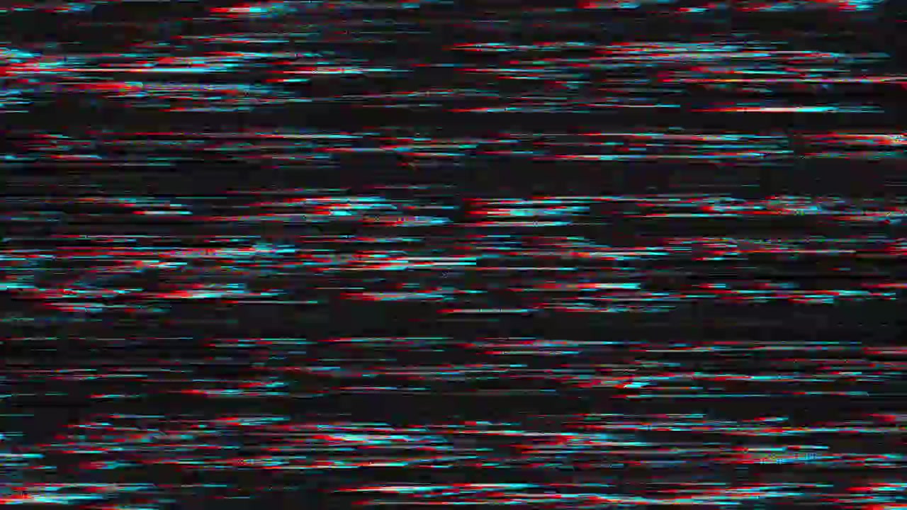Digital Glitch Effect with Static Noise and Chromatic Aberration