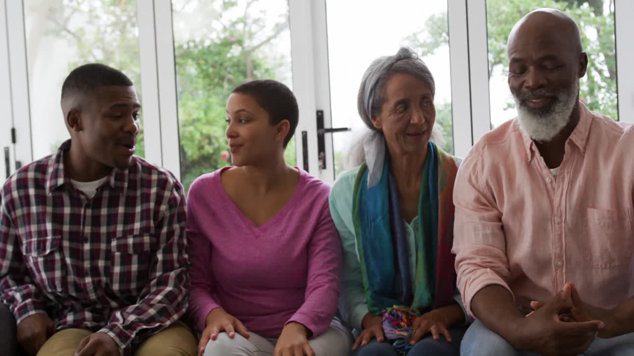 Family enjoying free time at home