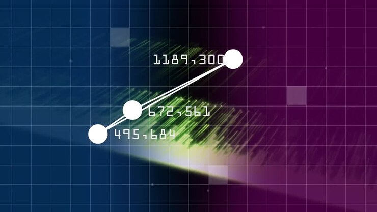 Connected point forming triangle with number on angle while virtual square falling on background