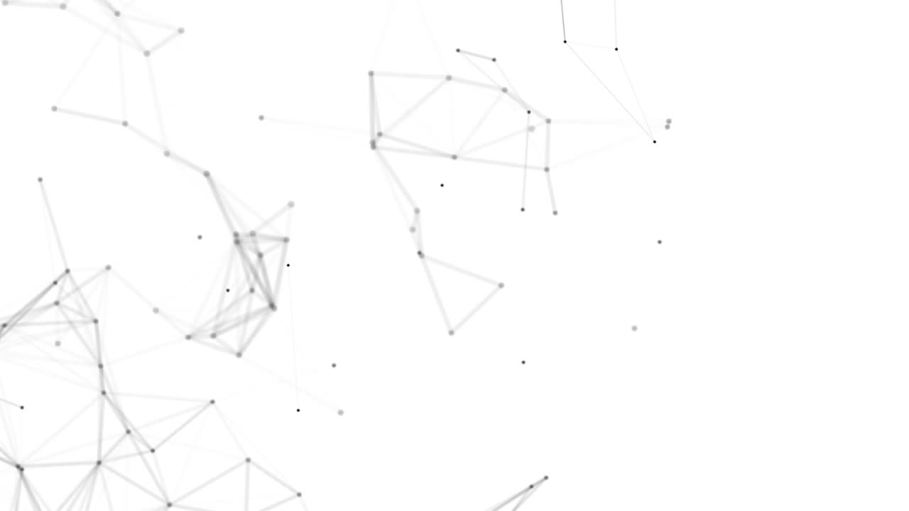 Plexus fantasy abstract technology. Abstract geometric background with moving lines, dots and triangles. Science. Medicine and technology. Loop animations