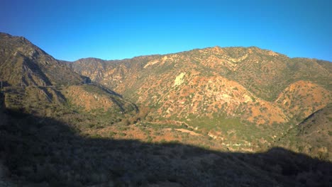 15-second flight of a mountainous region in southern california