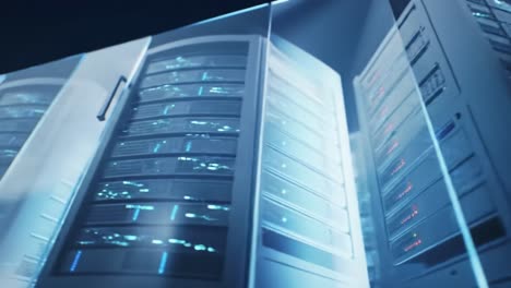 the video showcases the intricate design and functionality of servers housed in a contemporary data center. it highlights the cutting-edge technology powering digital infrastructure.