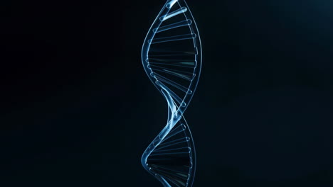 blue glowing dna helix structure