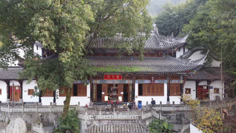 uav flies over guanyue temple