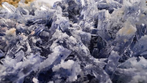 light purple sea salt crystals cluster grows in laboratory