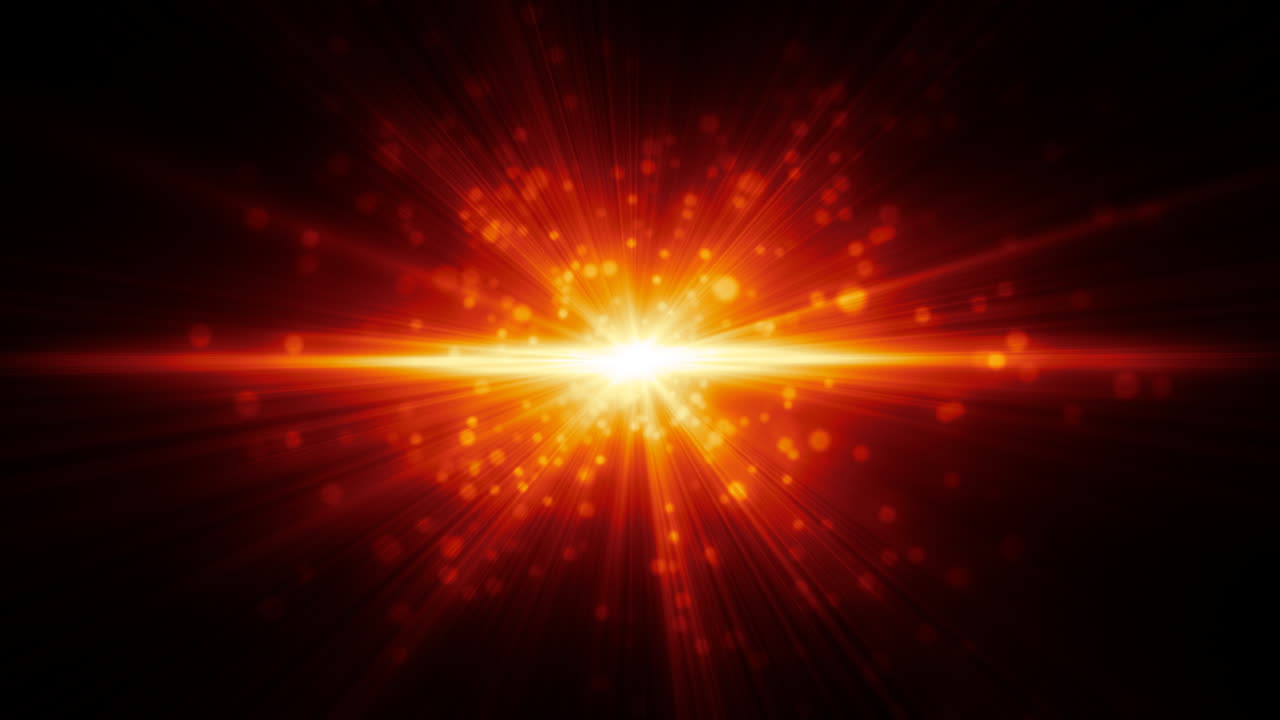 Dynamic Red and Orange Starburst Light Effect