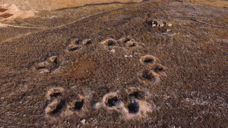 aerial fly-by over mysterious land formations in albania