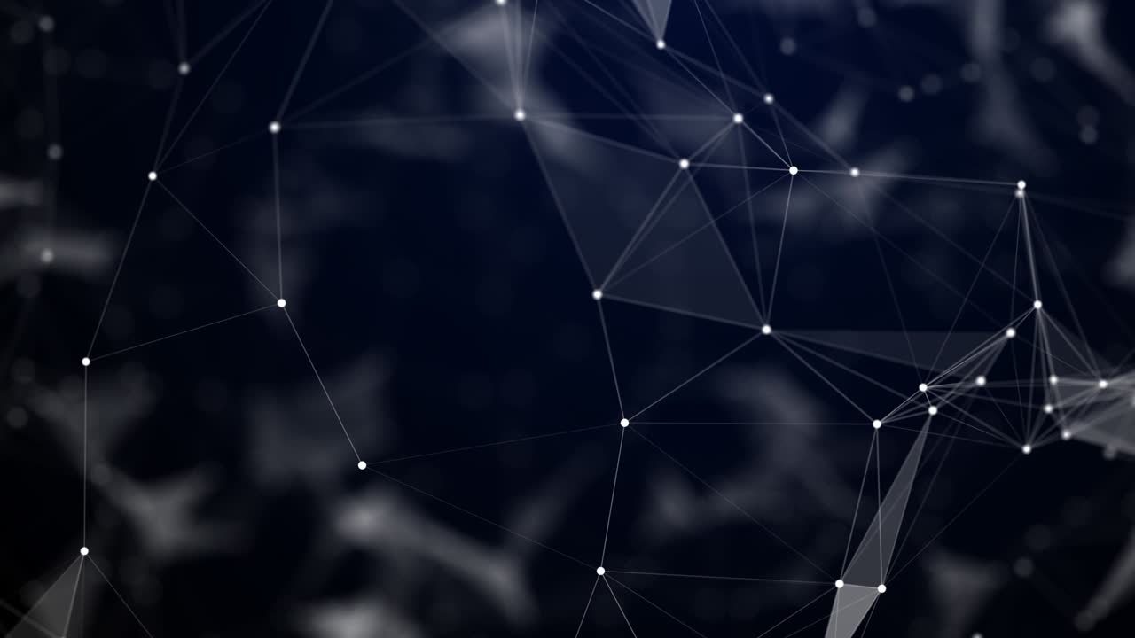 Abstract background with a low poly network communications design