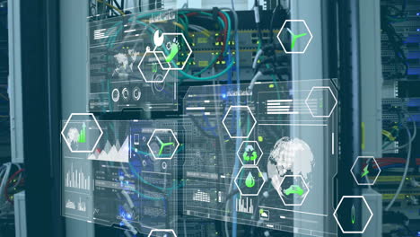 Animación-Del-Globo-Terráqueo-Y-Procesamiento-De-Datos-Digitales-A-Través-De-Servidores-Informáticos.