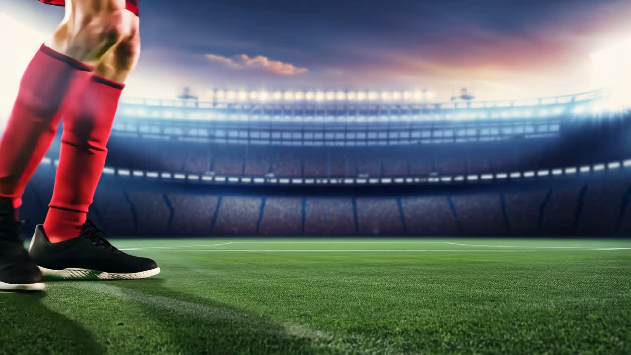 축구 선수 는 행동 을 하고 있다