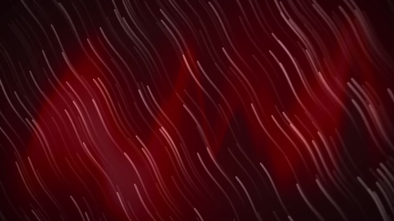 On play, pale curved streaks moving downward, red glowing patches pulsing, shifting, adding depth