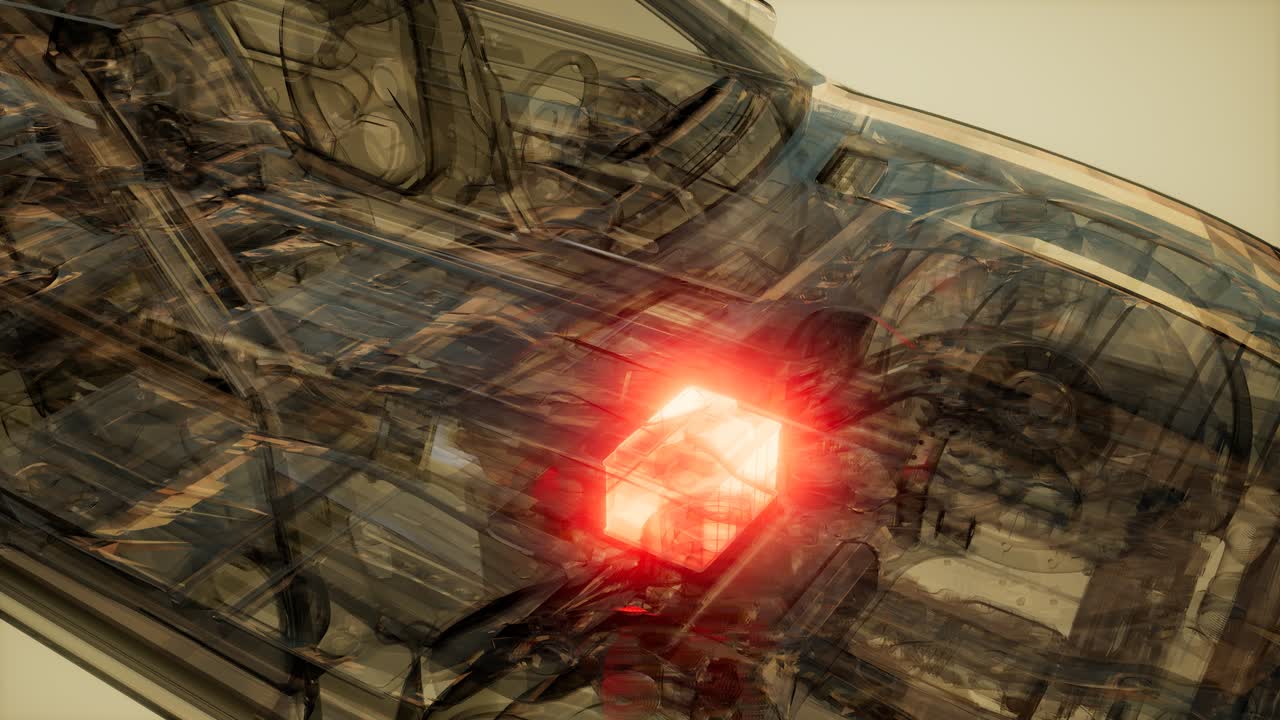 자동차 배터리가 자동차에서 보입니다.