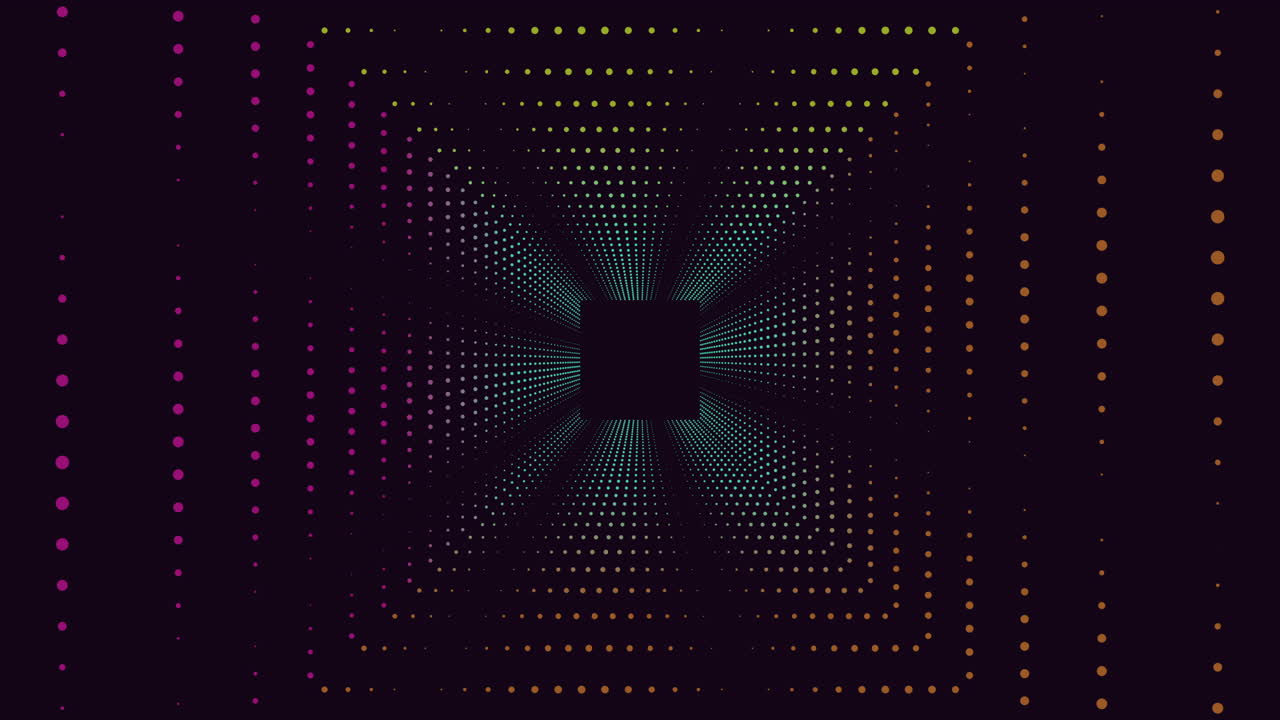 ilusión abstractos cubos de neón con destellos en galaxia oscura de vértigo