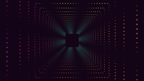 illusion abstract neon cubes with glitters in vertigo dark galaxy