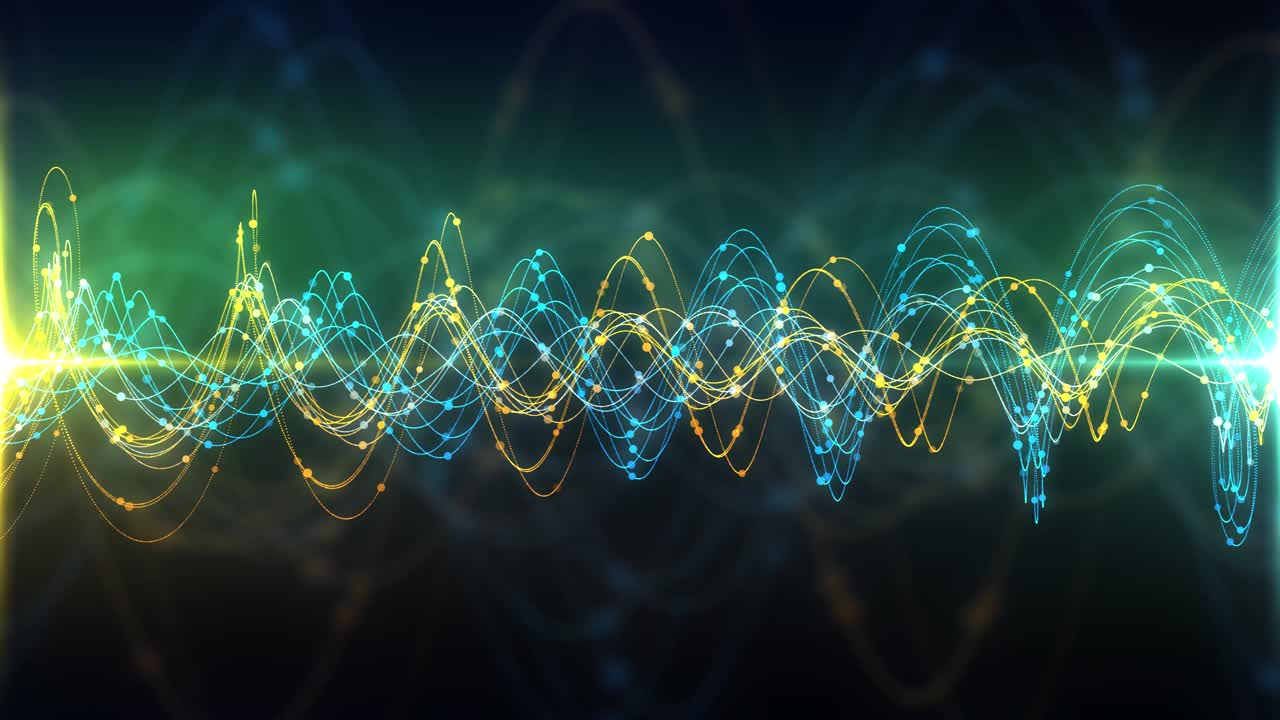 Ola digital: tecnología de ondas sonoras futurista y flujo de datos