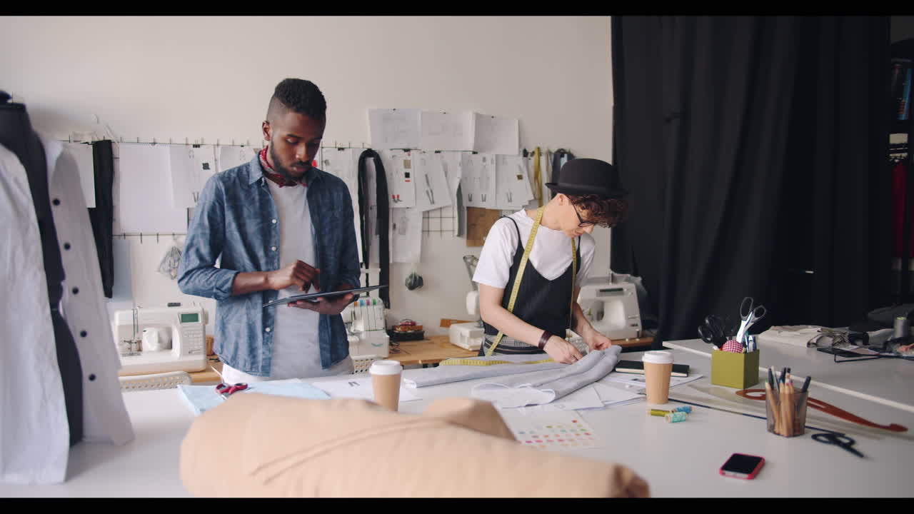 Fashion Designers in a Studio