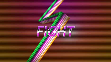 animation of fight in digital abstract space with colorful lines