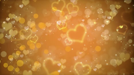 corazón romántico fondo bokeh. animación de bucle sin costuras para el día de san valentín o el día de las madres.