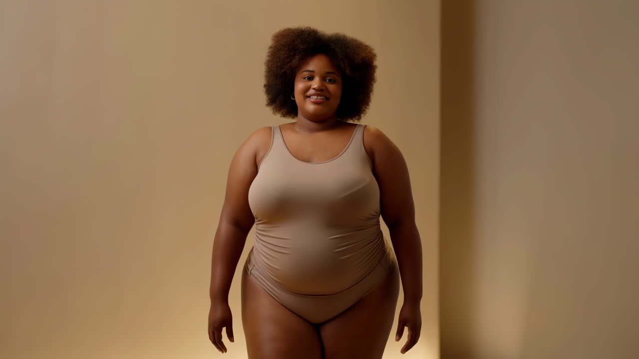 Ritratto in studio di una donna sicura di sé
