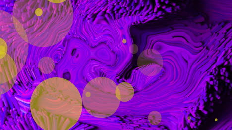 animation of orange glowing spots over vibrant abstract purple background