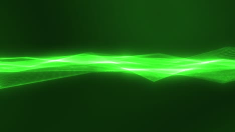 4k wireframe digital rayas en movimiento fondo abstracto bucle sin costuras - verde