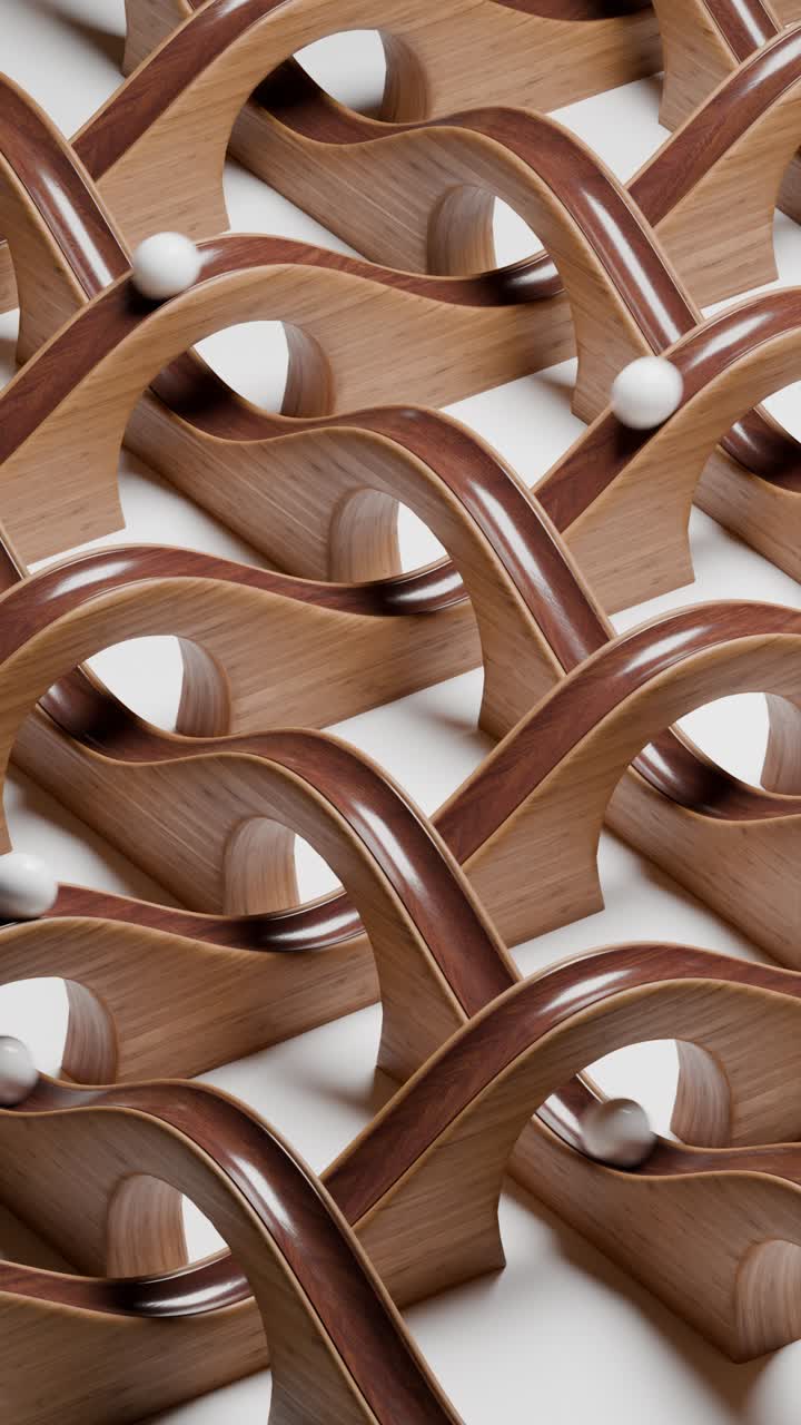 diseño abstracto de montaña rusa de madera