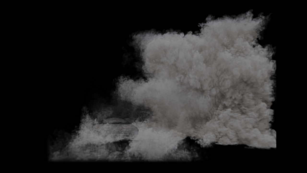 회색 연기 폭발