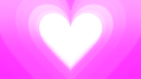 white and pink heart background loop