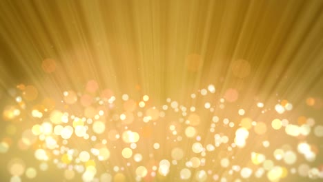 rays of light with elegant bokeh gold background.