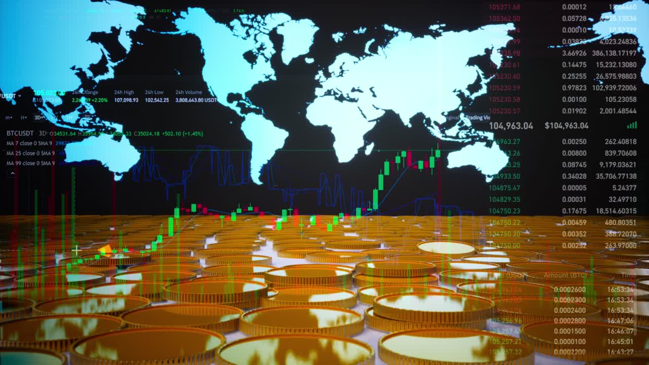 Stock Market Candlestick Chart Pattern Design Background, Business Financial Growth