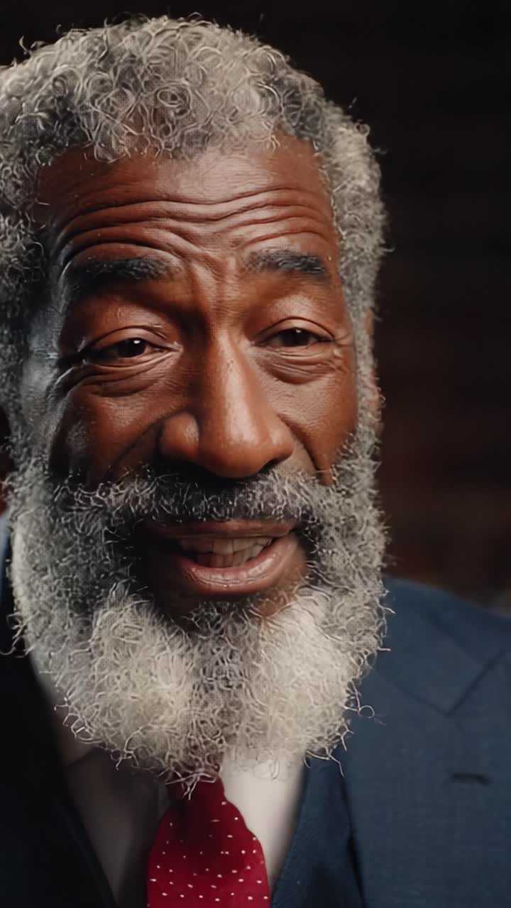 Inspiring Wisdom of a Distinguished Elder: A Close-Up Exploration of a Charismatic Man's Thoughts and Expressions on Life, Experience, and Legacy