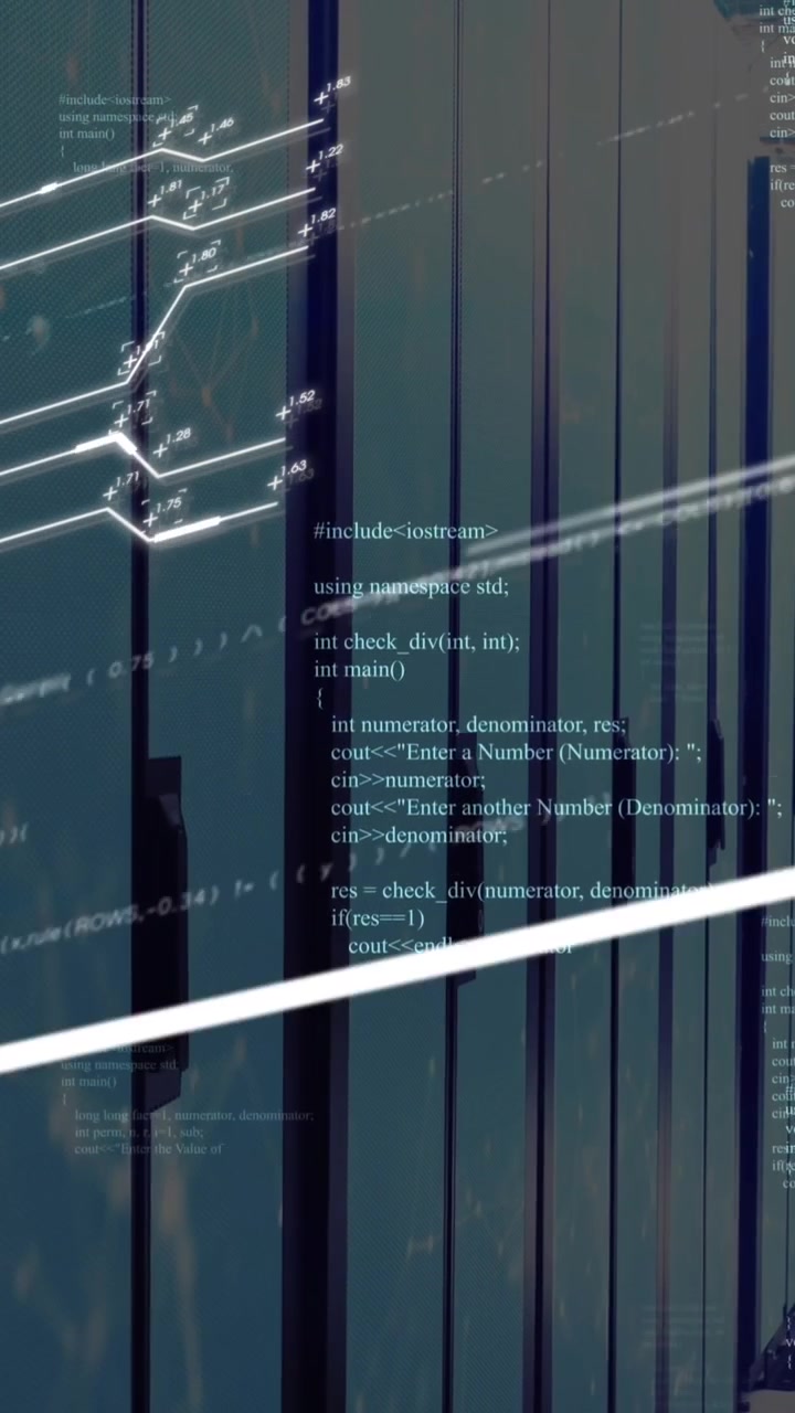 Animasjon av grensesnitt med databehandling mot serverrom