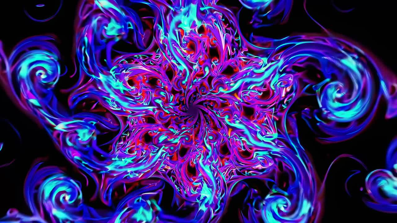 Abstract Swirling Fractal Art