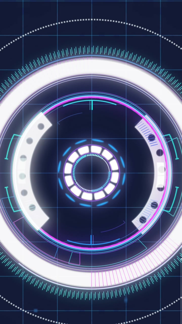 Animation of scope scanning over blue background
